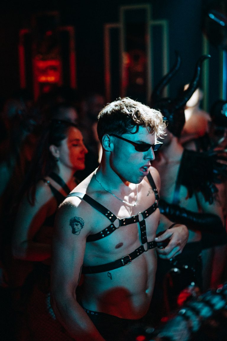 scantily clad person